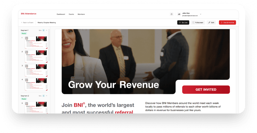 Presentations building themselves automatically